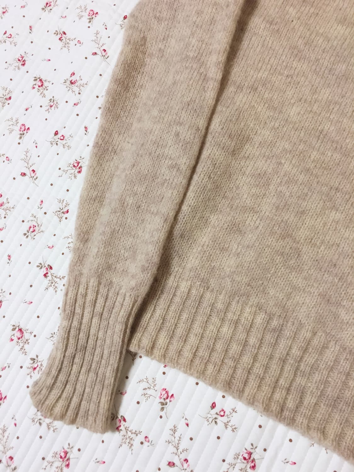 빈티지 모리걸 베이지 자수 니트 상품이미지3