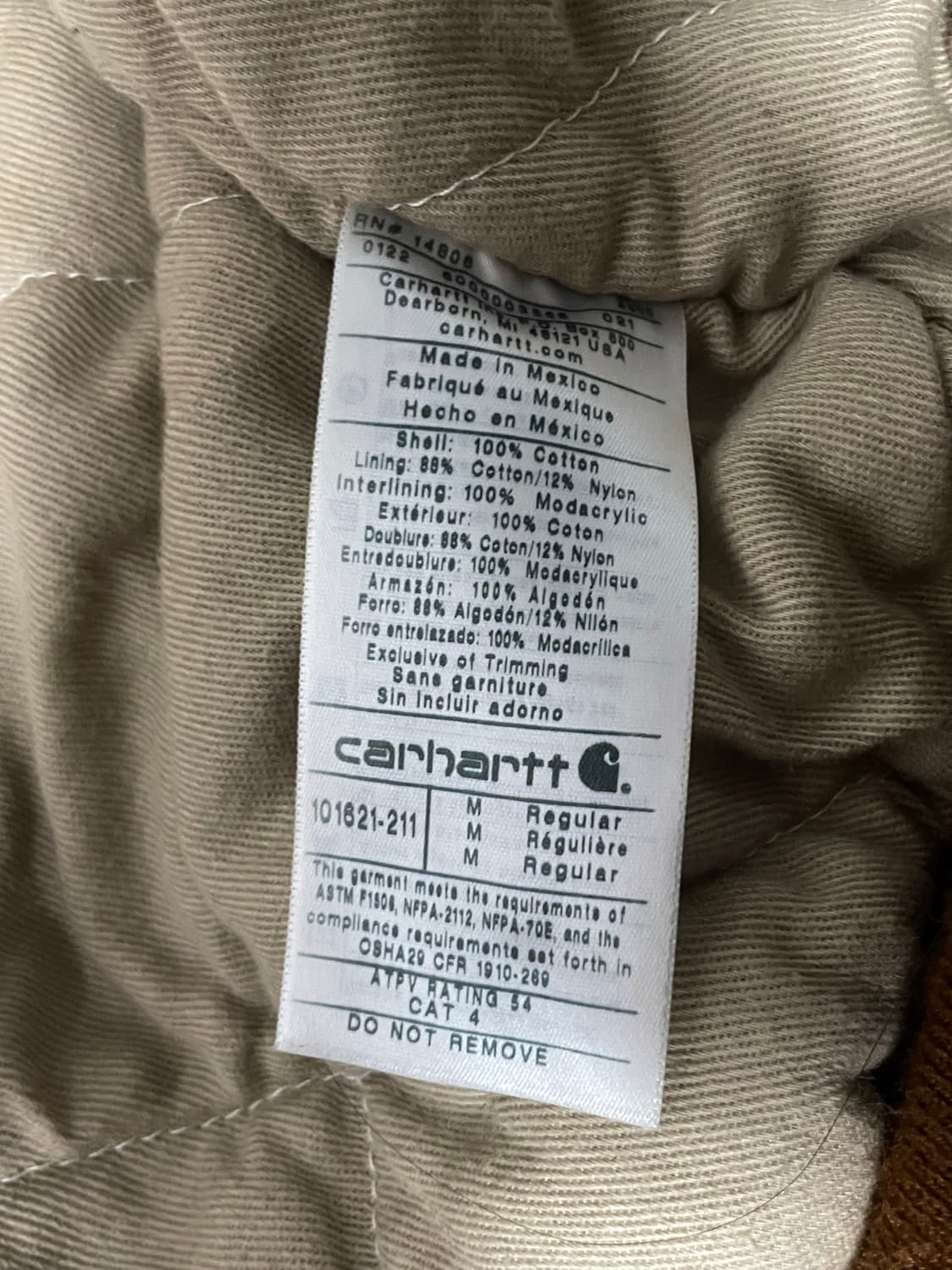 칼하트 fr 방염 액티브자켓 M (FRJ184) 상품이미지10