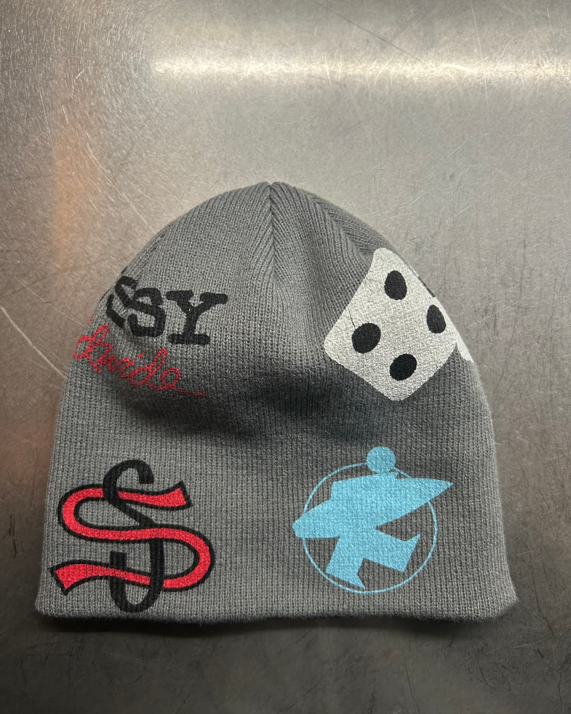 스투시 믹스 로고 그레이 비니 상품이미지2