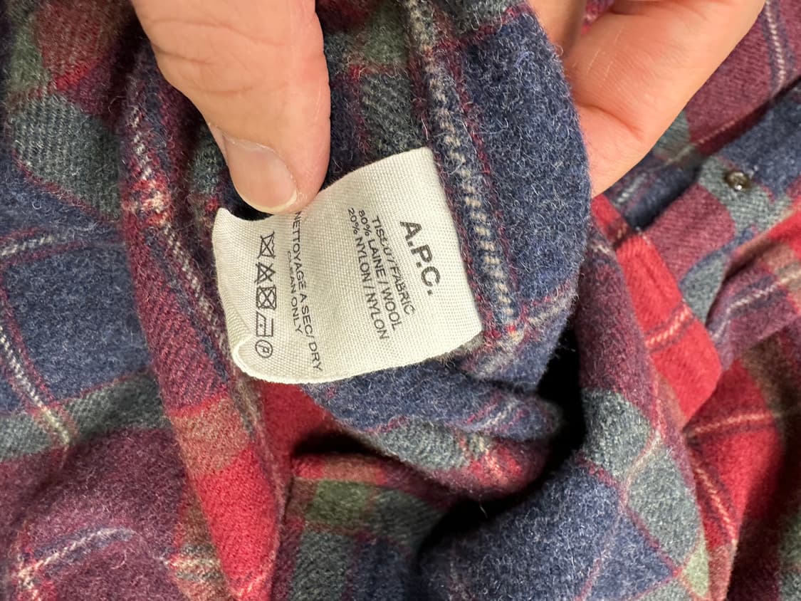 A.P.C. 남성 체크 셔츠 XL 상품이미지3