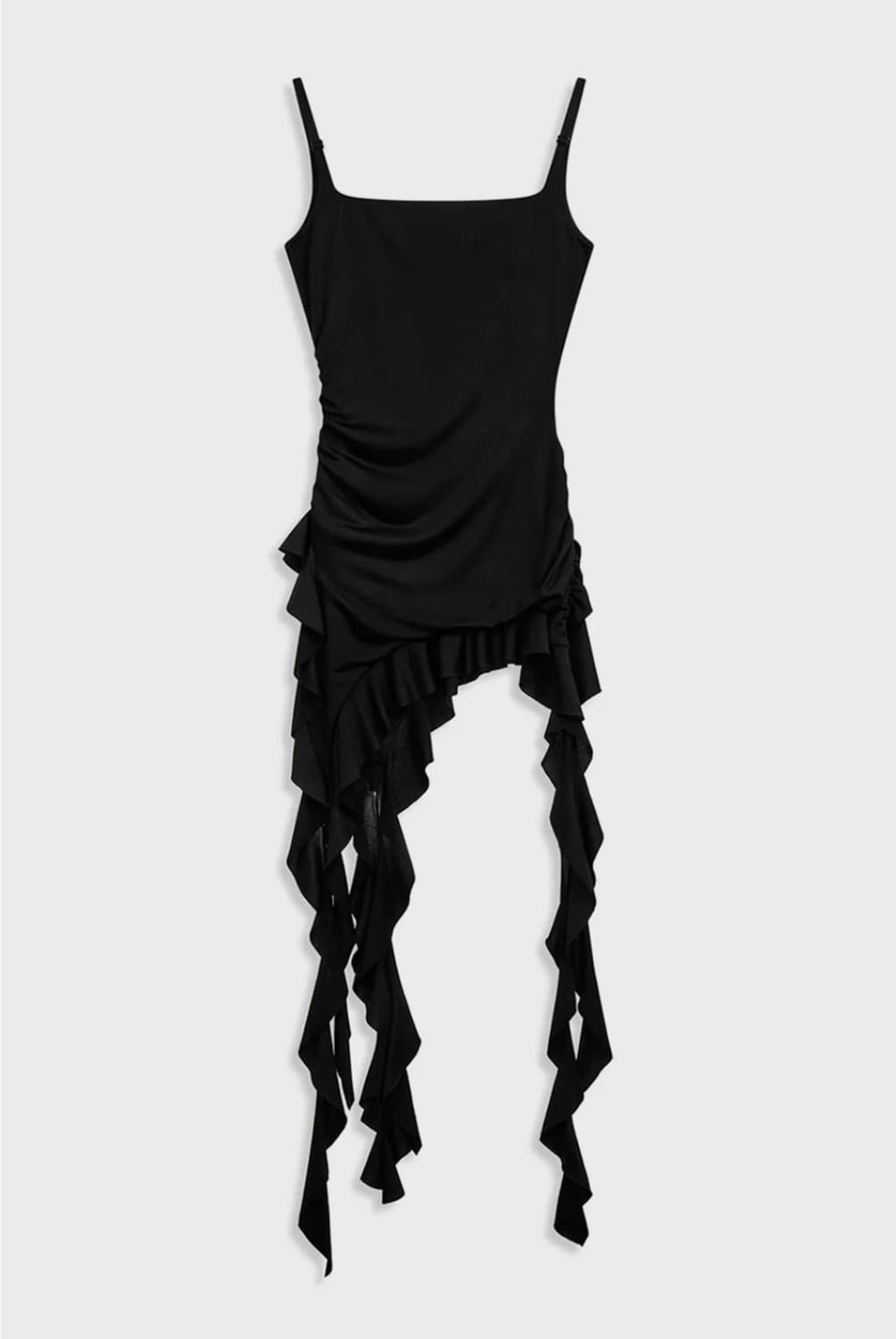 OPEN YY Asymmetric Frill Tank Top  1 사이즈 상품이미지1