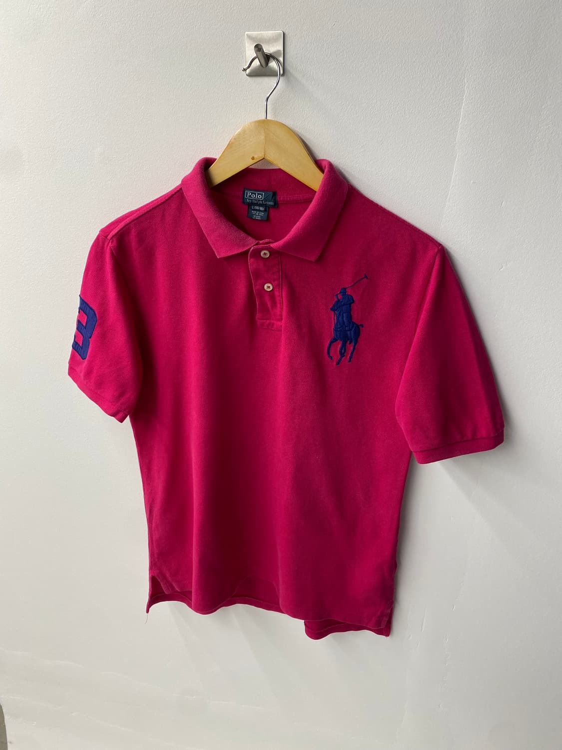 [M] Polo 폴로 랄프로렌 빅 포니 핑크 피케 티셔츠 상품이미지4