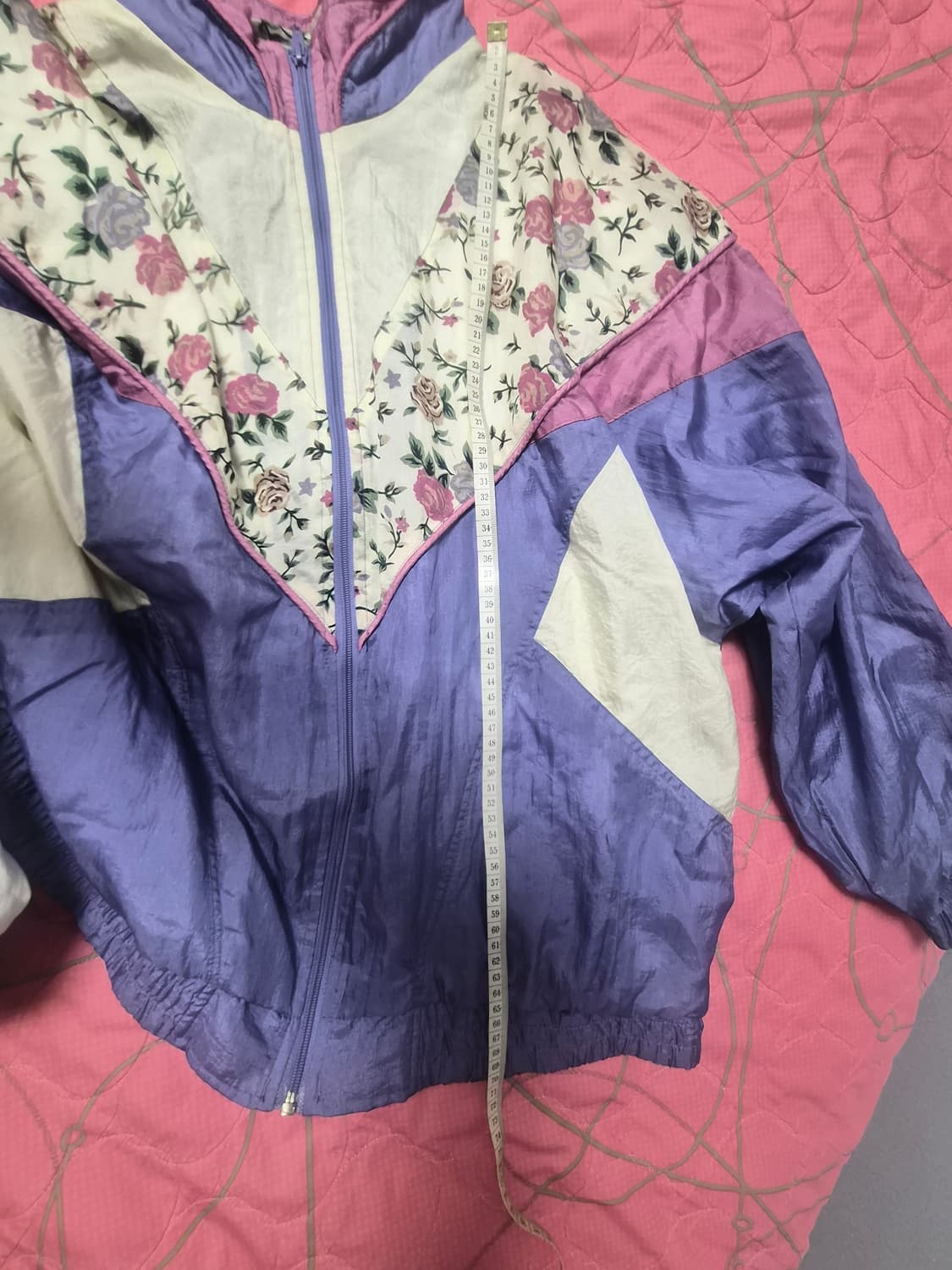 90년대 빈티지 플라워 바람막이 XL여성66~77 상품이미지5