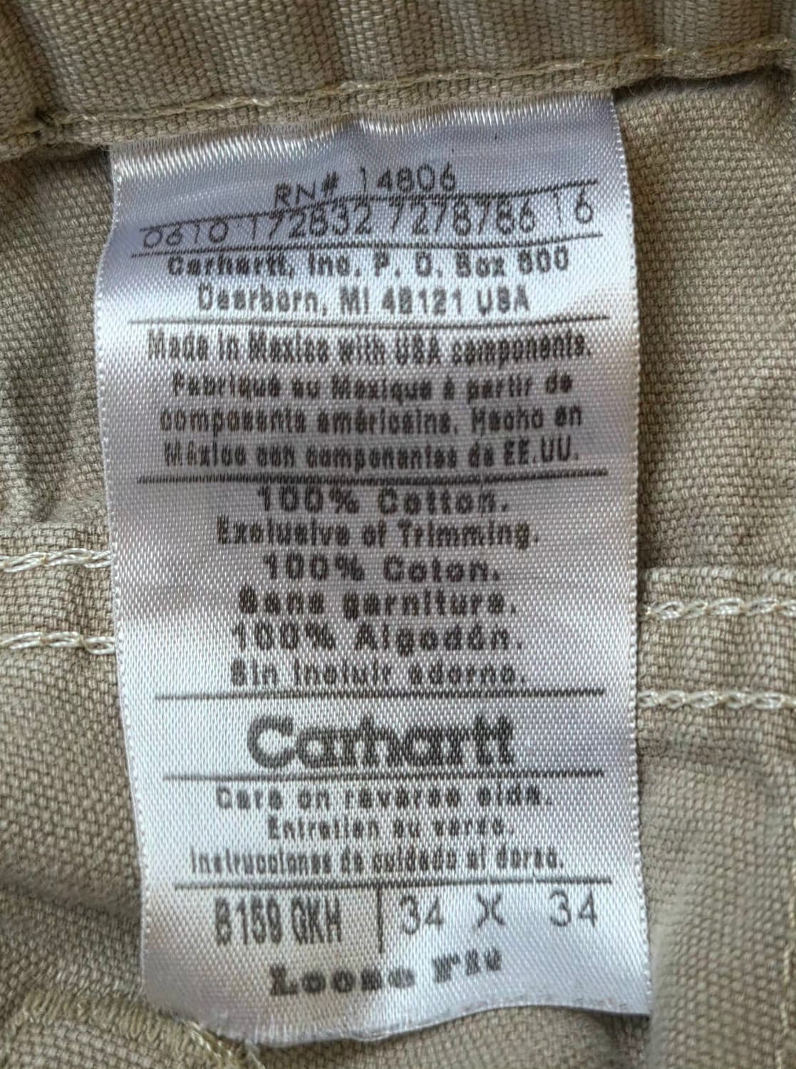 칼하트 워크팬츠 p1015 상품이미지6