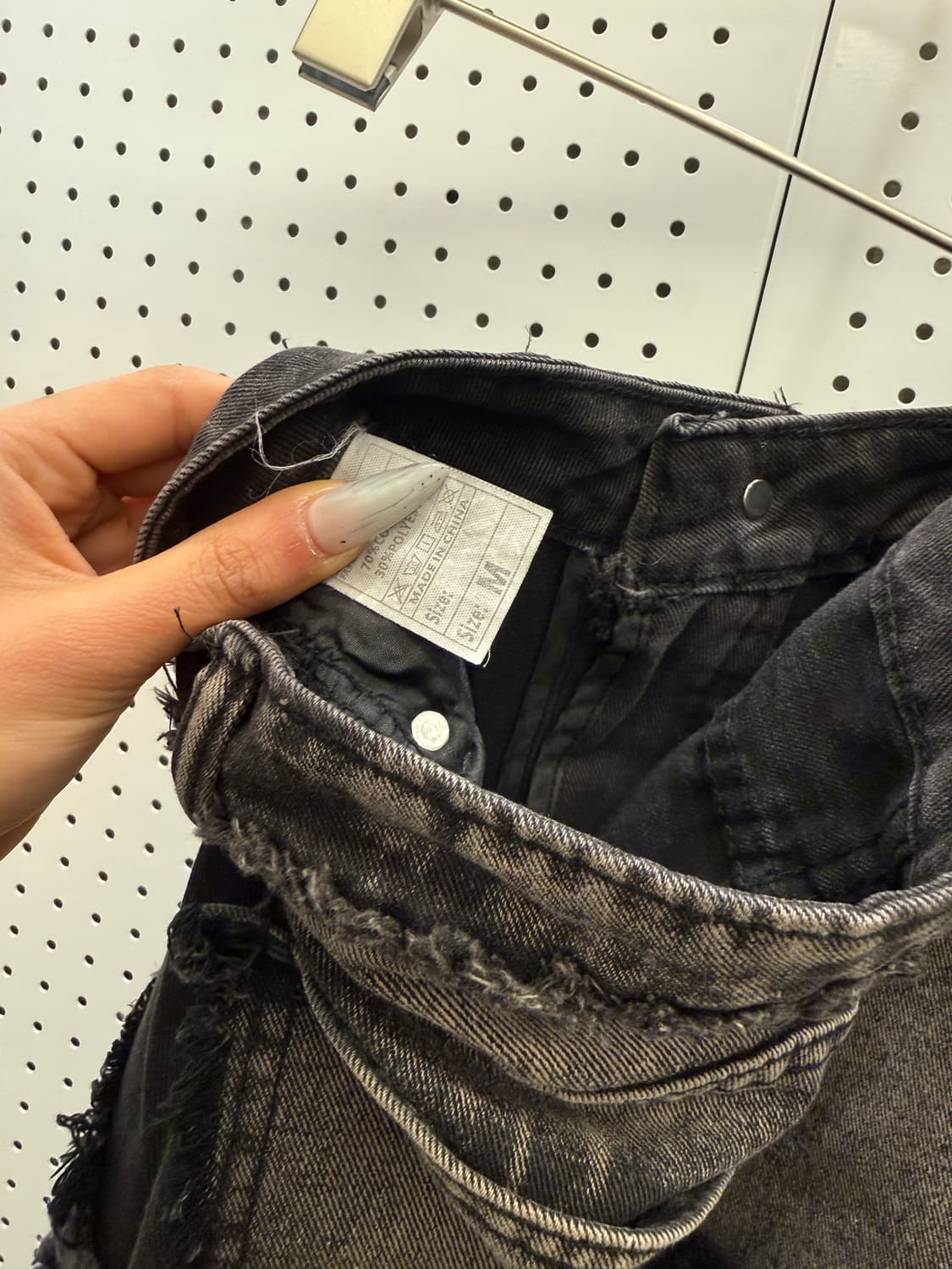 빈티지 흑청 워싱 스티치 데님 팬츠 U690 상품이미지5