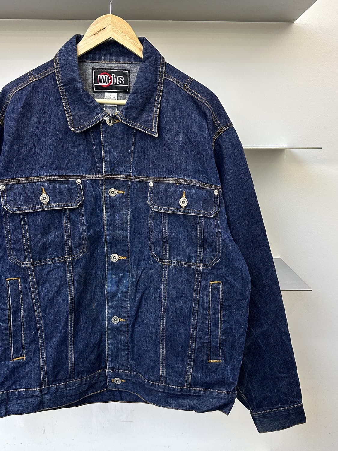 웹스 올드스쿨 힙합 데님 자켓 상품이미지2