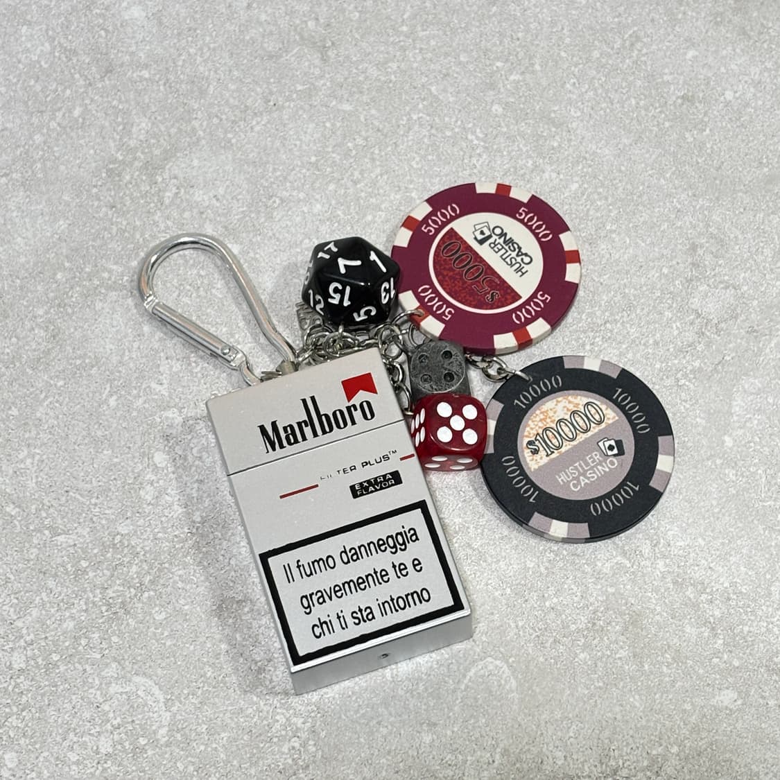 Oribell 말보루 재떨이 스틸 케이스 겜블 칩 키링 열쇠고리 상품이미지4