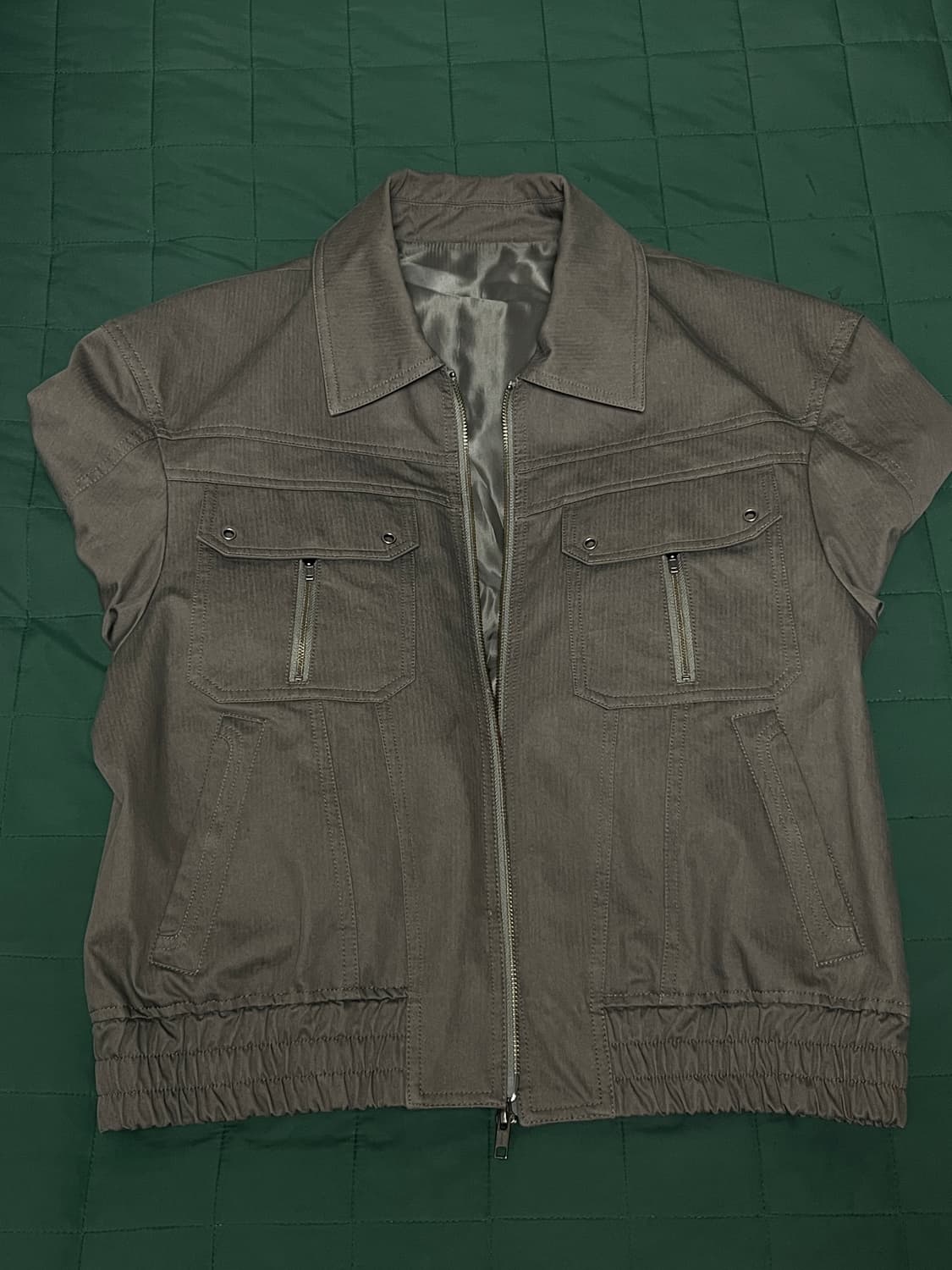 엘무드 컴뱃 밀리터리 트러커 자켓 빈티지카키 상품이미지1