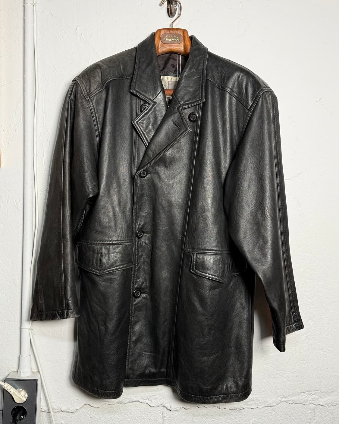 80-90s 하라주쿠 마더 램스킨 카코트 L  상품이미지1