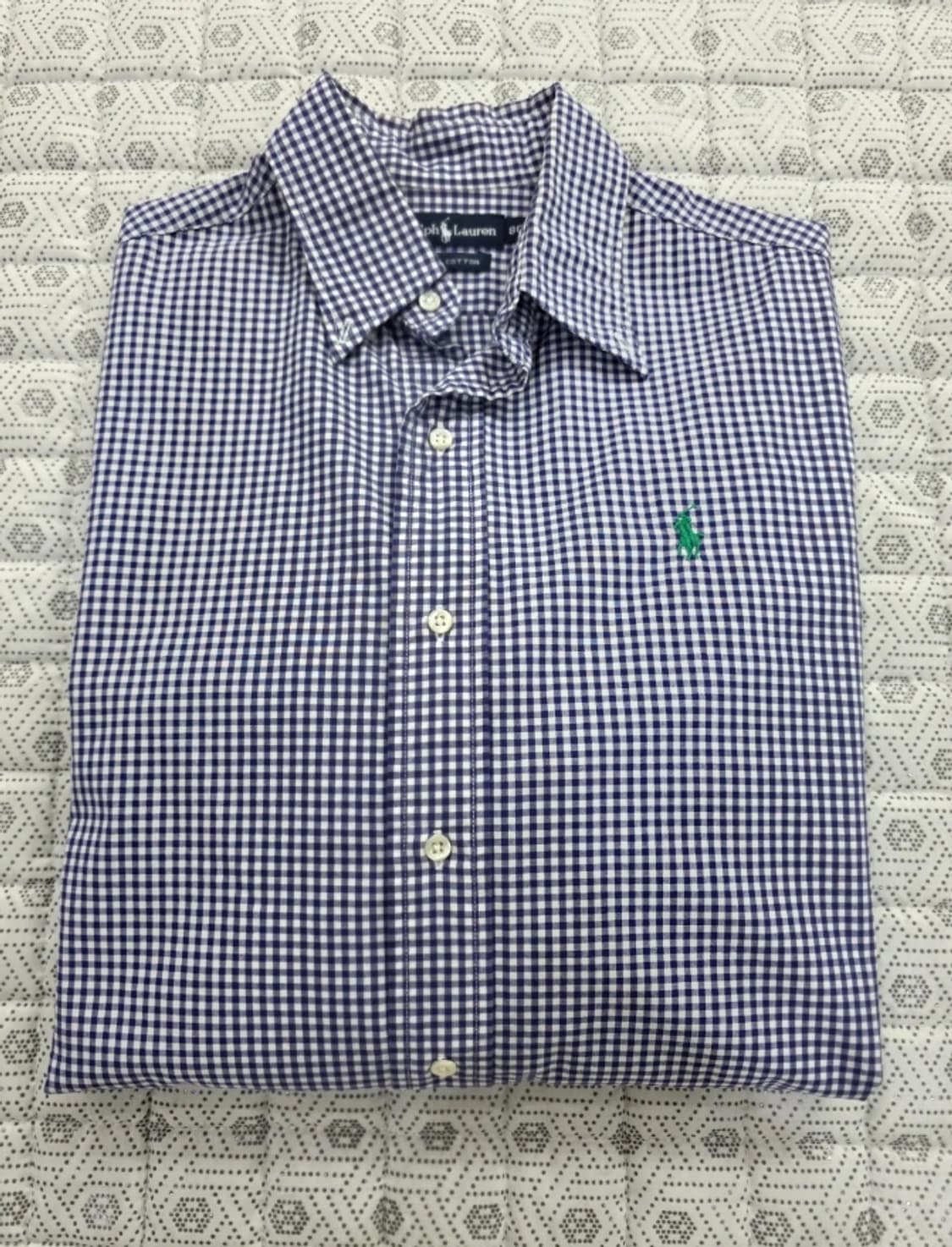폴로 랄프로렌 체크 셔츠 블루 95 상품이미지1