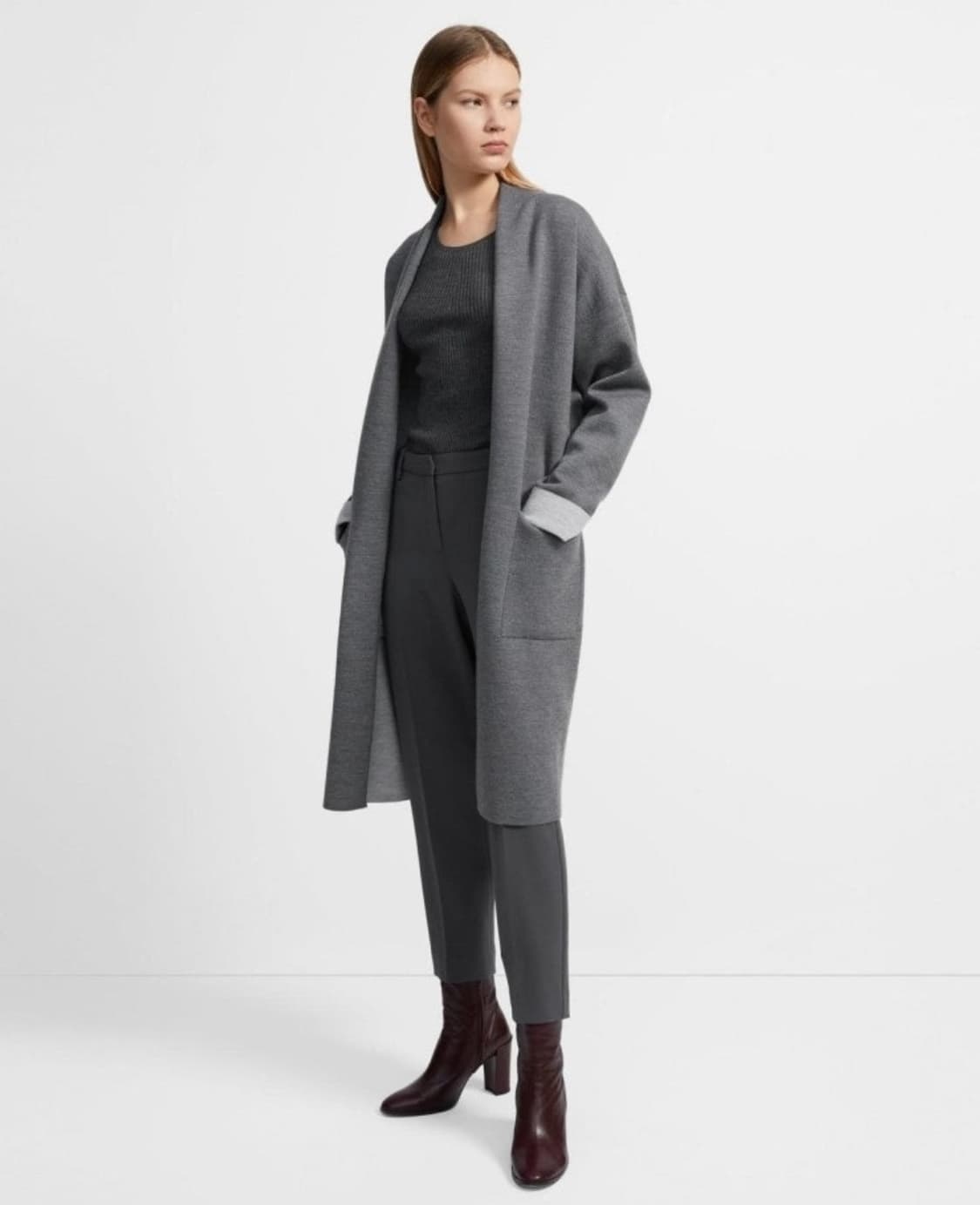 THEORY 띠어리 더블 페이스 울  가디건 M사이즈 상품이미지1