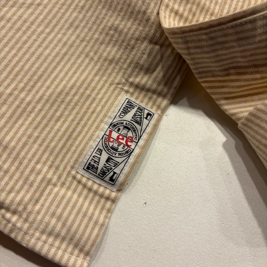 [XL] Lee 리 스트라이프 셔츠 베이지 C443 상품이미지7