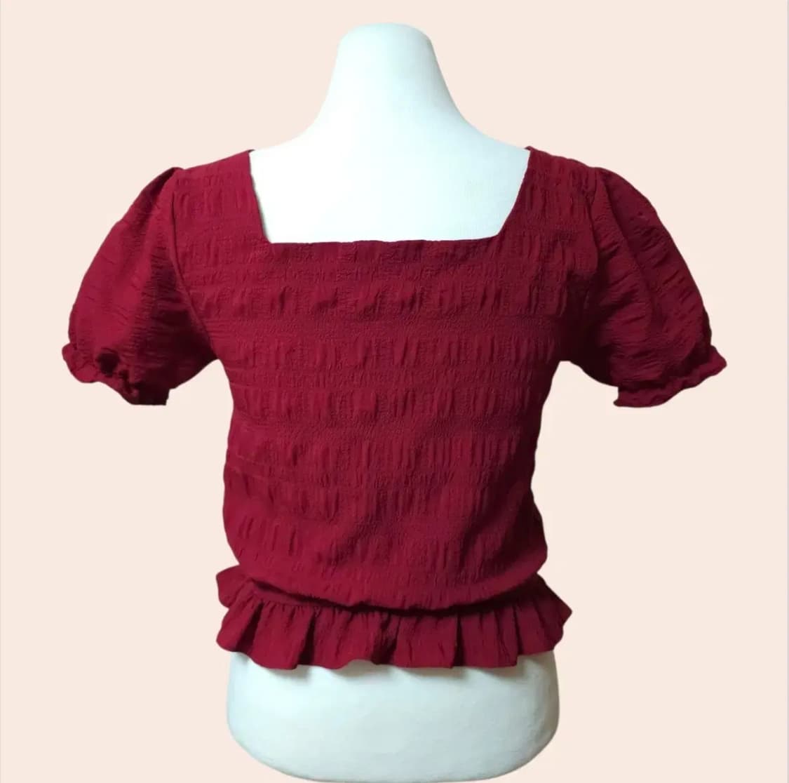 레드 반팔 크롭티 상품이미지5