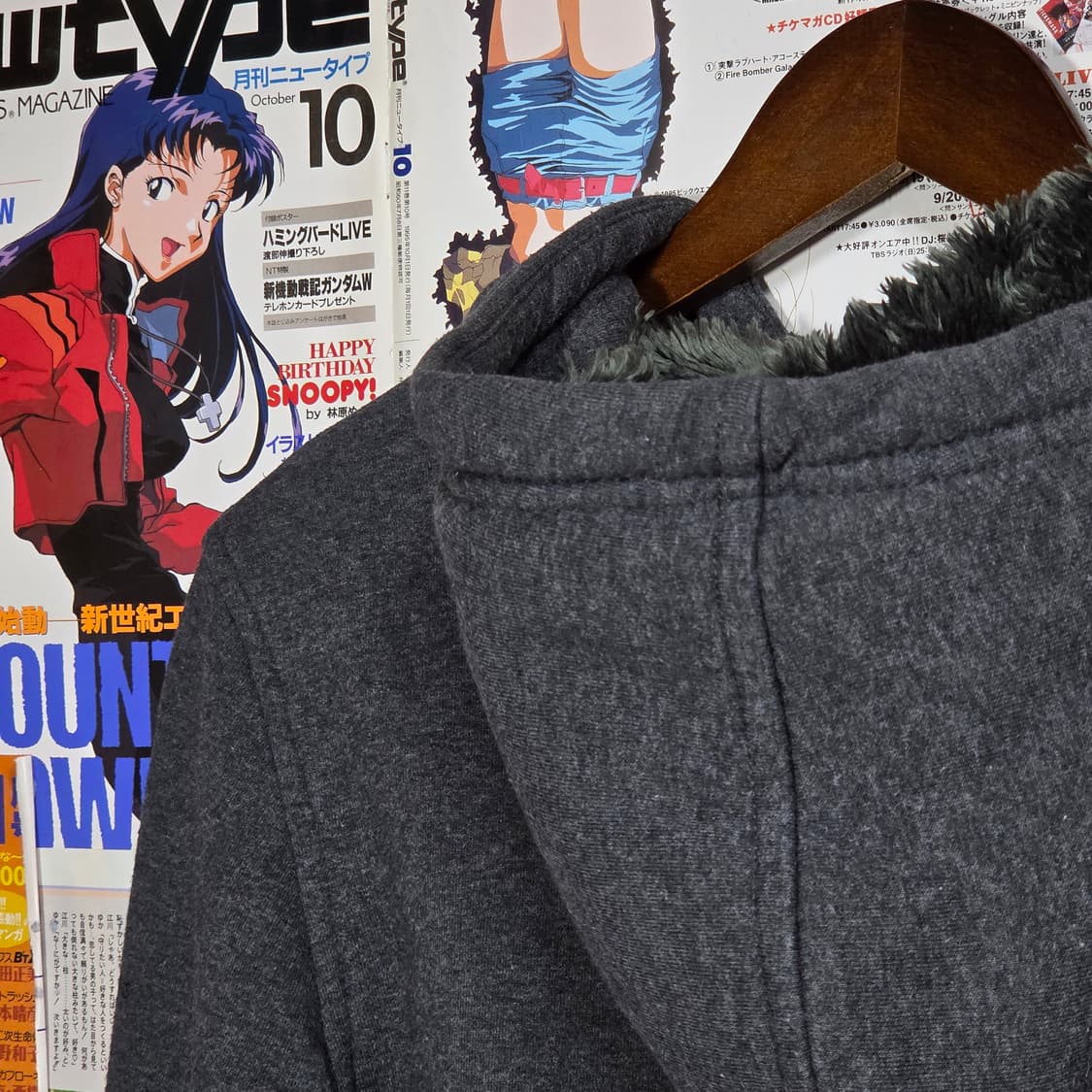 캘빈 클라인 차콜 기모 절개 후드집업 상품이미지7