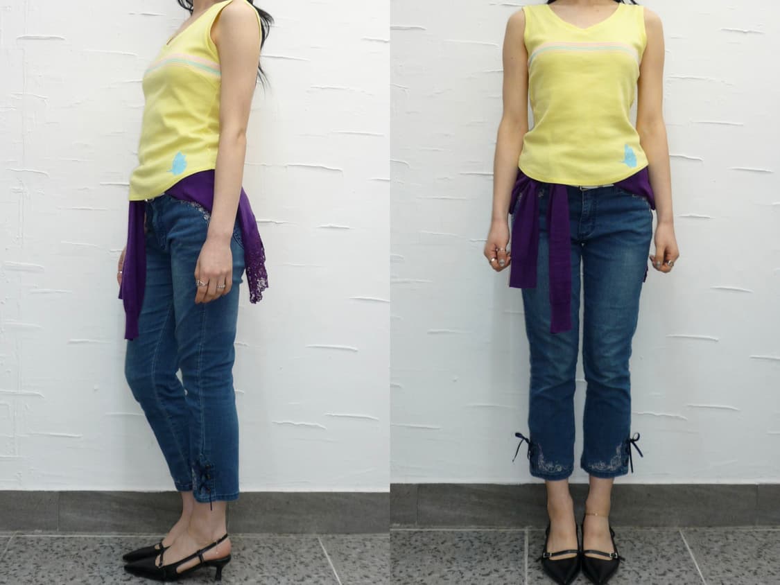 butterfly printing sleeveless 상품이미지3