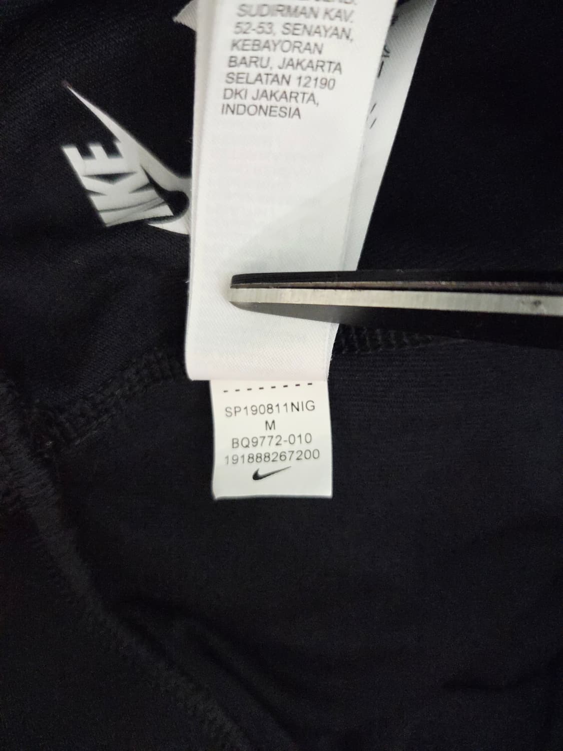 M(66). 나이키(NIKE) 스포츠웨어 빅로고 하이웨이스트 레깅스 블랙 상품이미지8