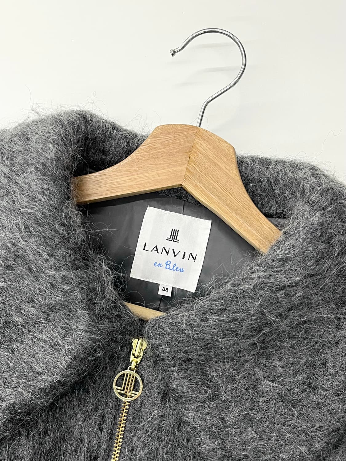 Lanvin 랑방 그레이 울 퍼 베스트 상품이미지5