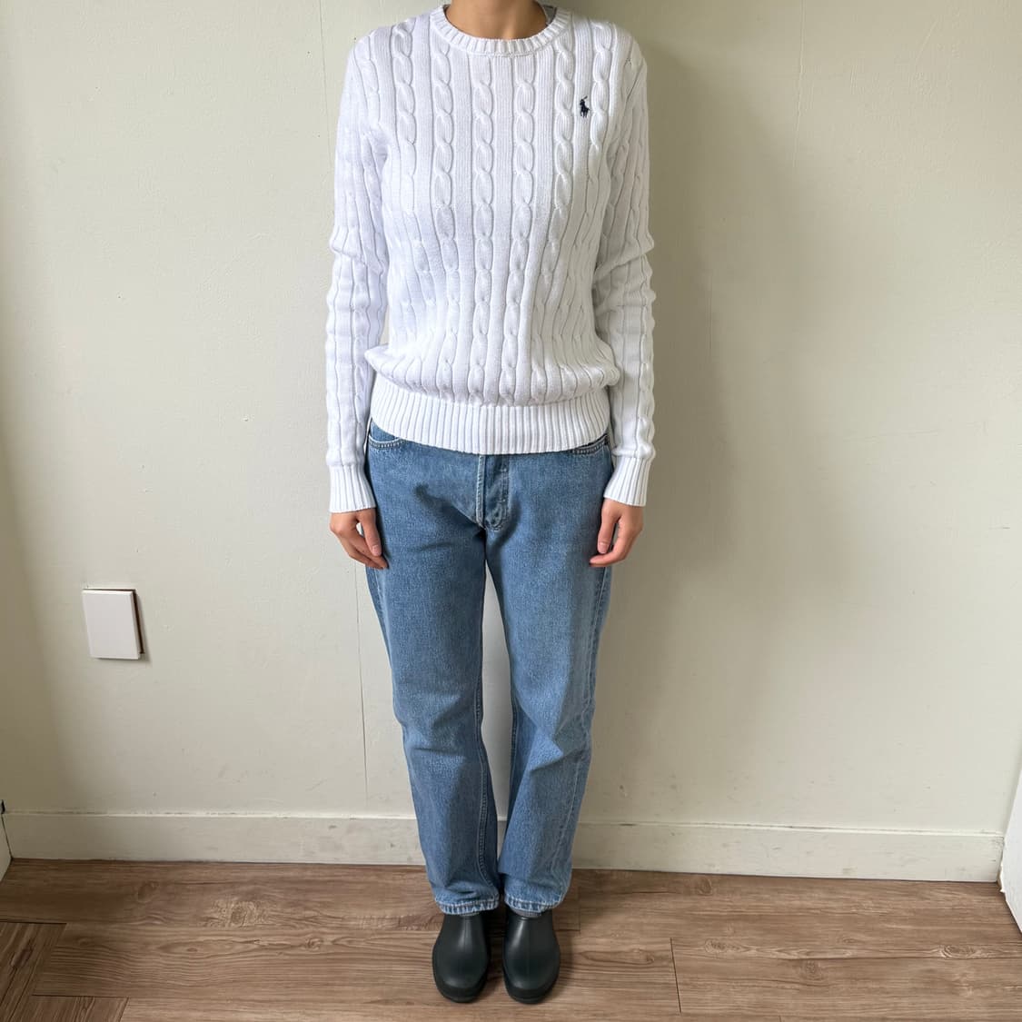 폴로랄프로렌 화이트 케이블 스웨터 상품이미지1