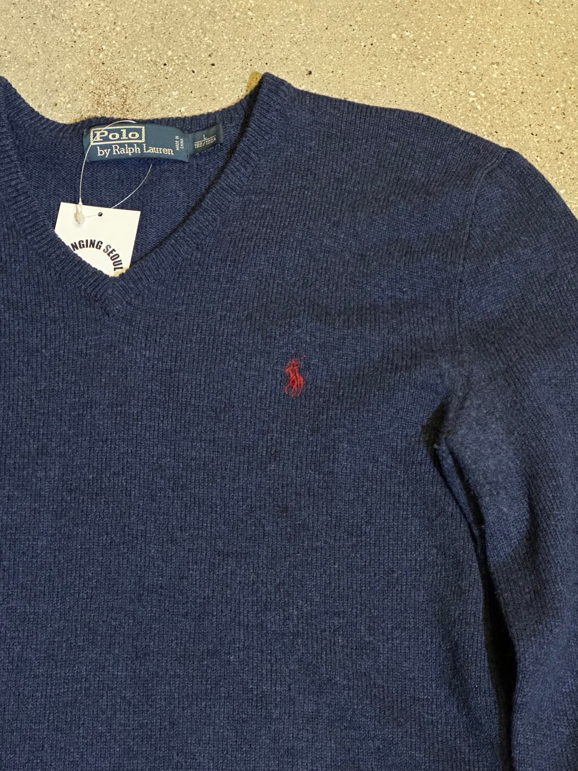 POLO 폴로 네이비 브이넥니트 상품이미지4