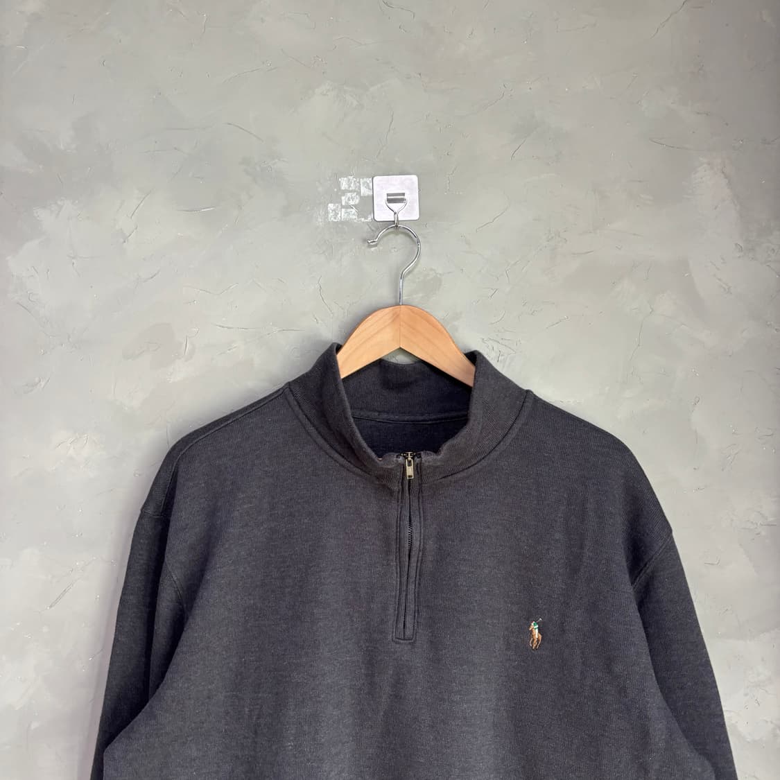 폴로 랄프로렌 반집업 니트 차콜 상품이미지2