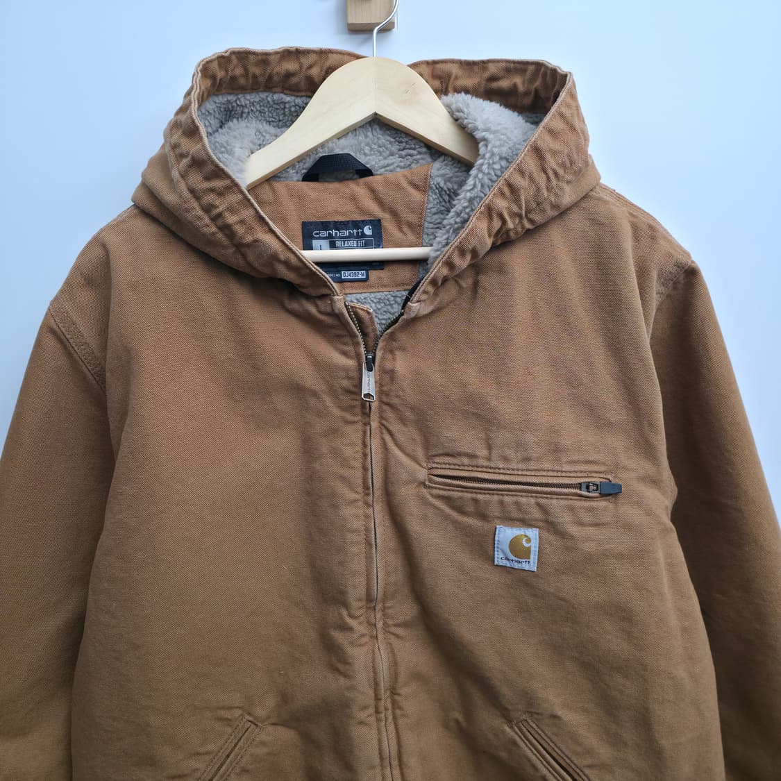 [L] 칼하트 빈티지 샌드스톤 덕 액티브 후드 자켓 상품이미지2