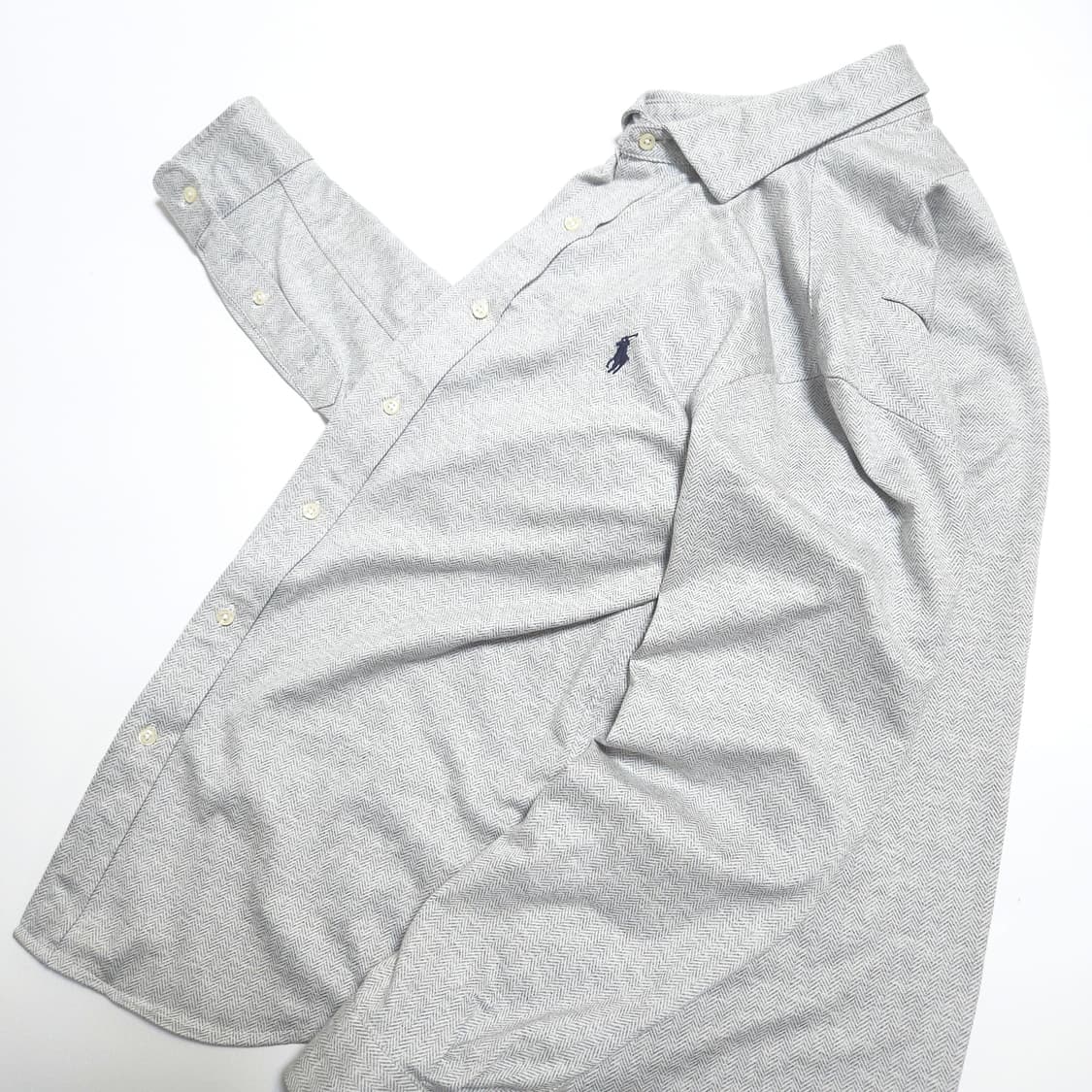 폴로 랄프로렌 신형 QR 니트 드레스 헤링본 셔츠 상품이미지3