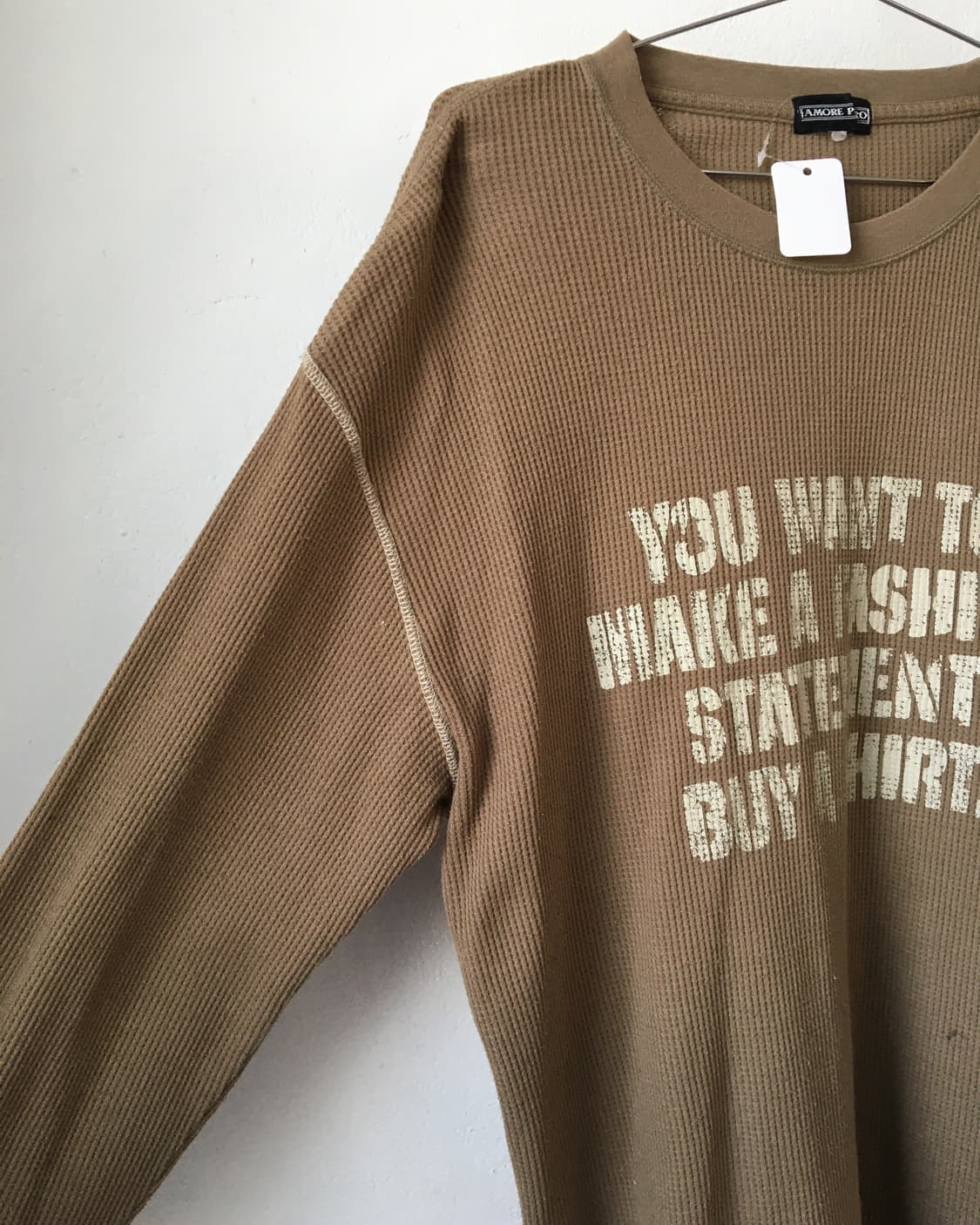 Lettering printing waffle sleeve 상품이미지4