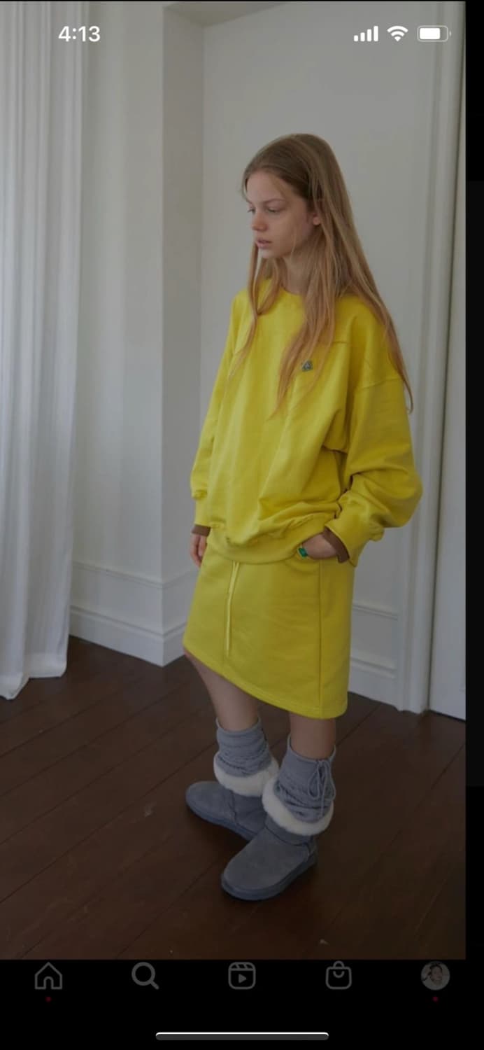 NO CONTENT 스웻셔츠, 스커트 셋업 상품이미지4