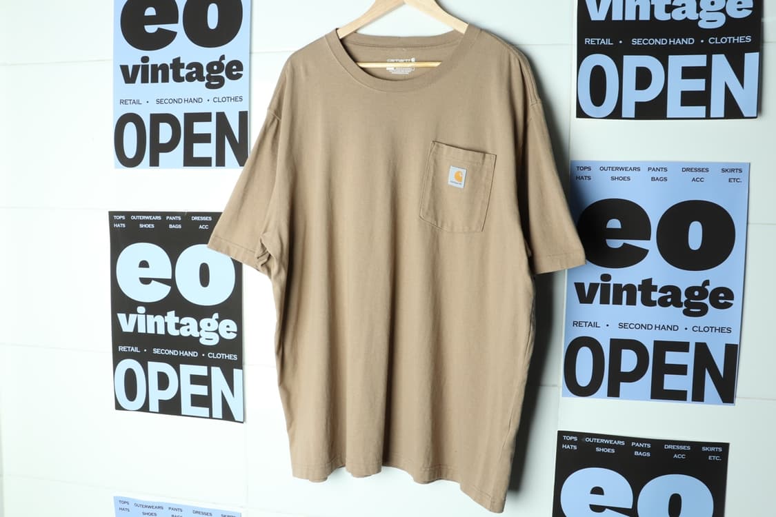 (XL-3XL) 칼하트 반팔 티셔츠 USA 베이지 빅사이즈-H31835 상품이미지2