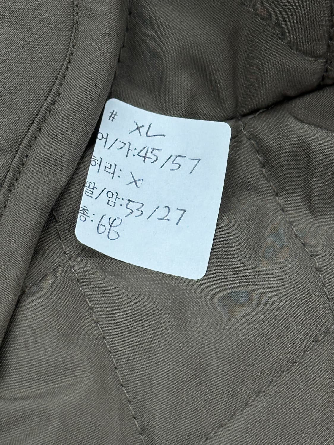 그런지 브라운 누빔 퍼 안감 러블리 아방핏 아우터 히피 에스닉 아메카지 상품이미지2