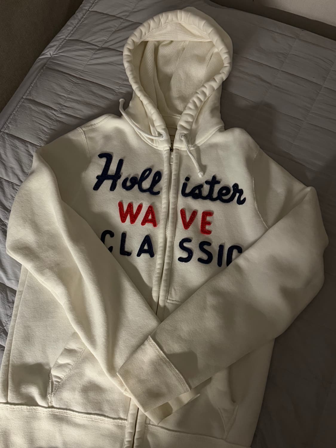 홀리스터 화이트 후드집업 M 상품이미지1