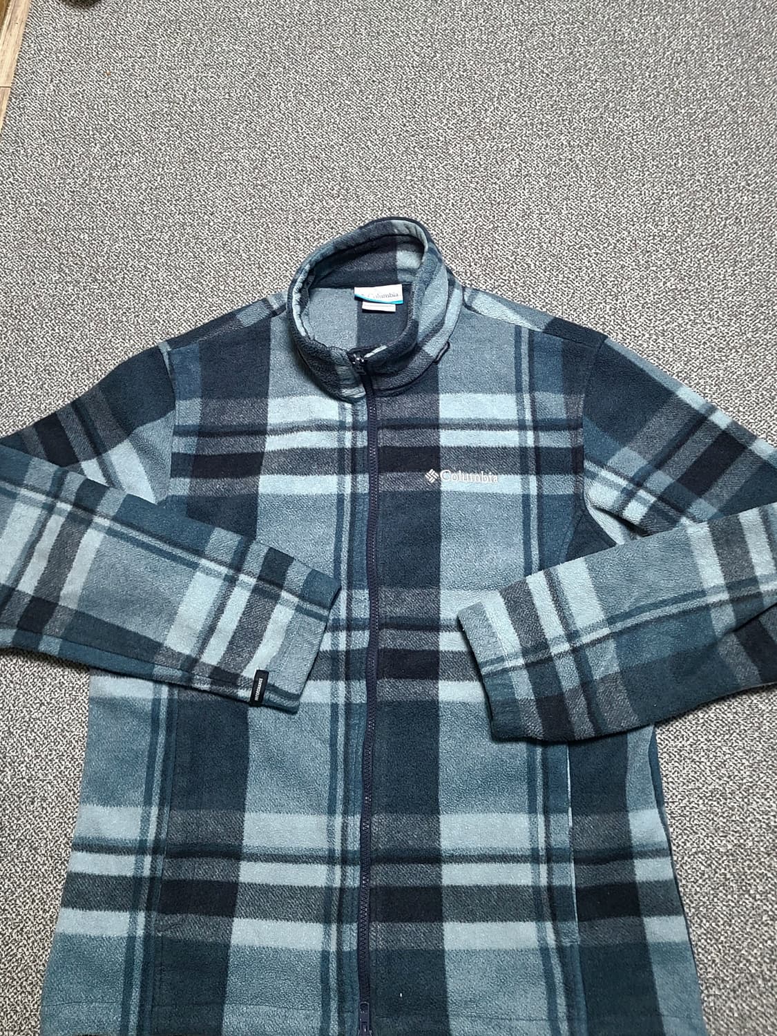 콜롬비아 체크 후리스 XL 상품이미지1