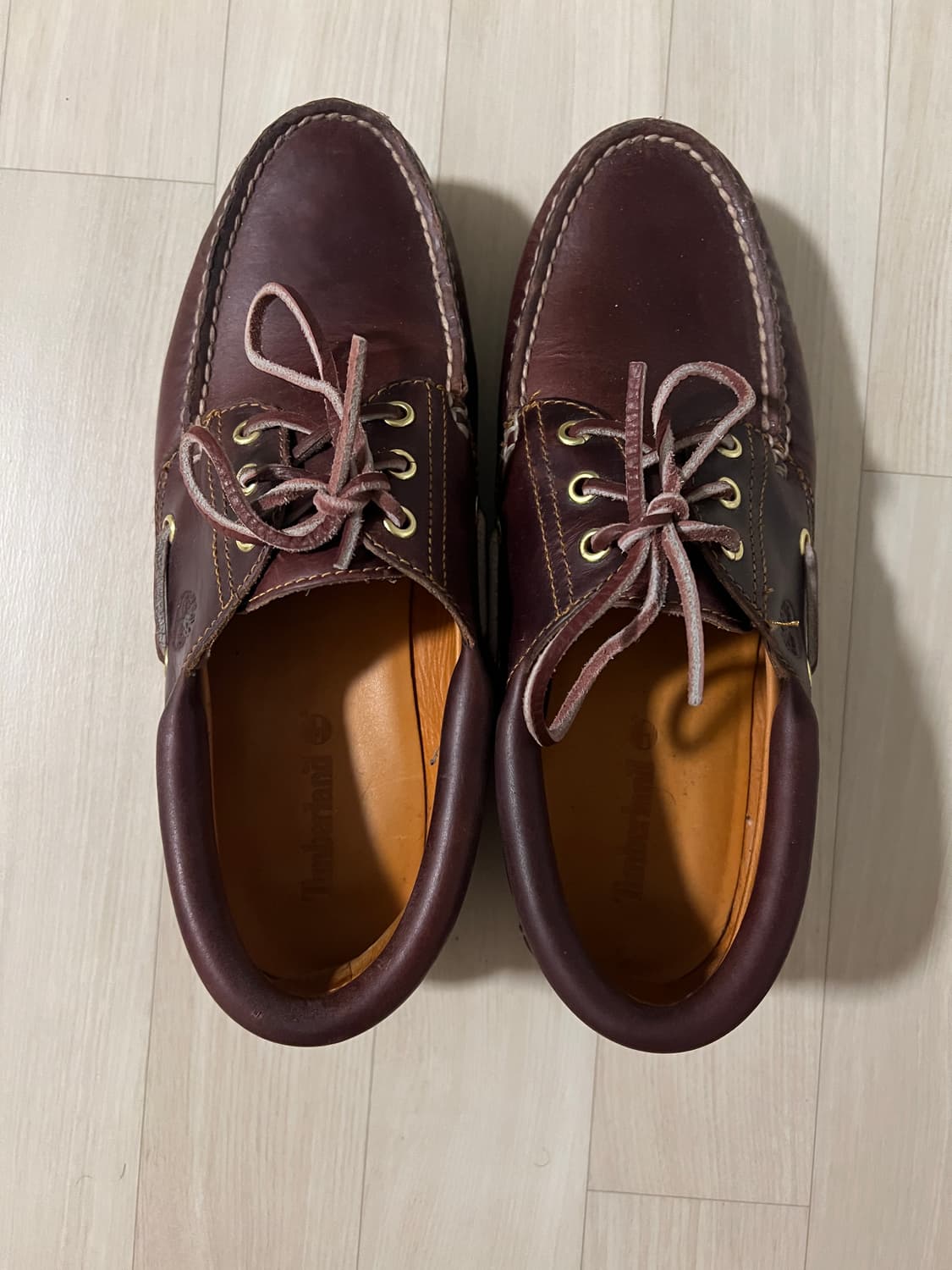 팀버랜드 보트슈즈 버건디 270 상품이미지2