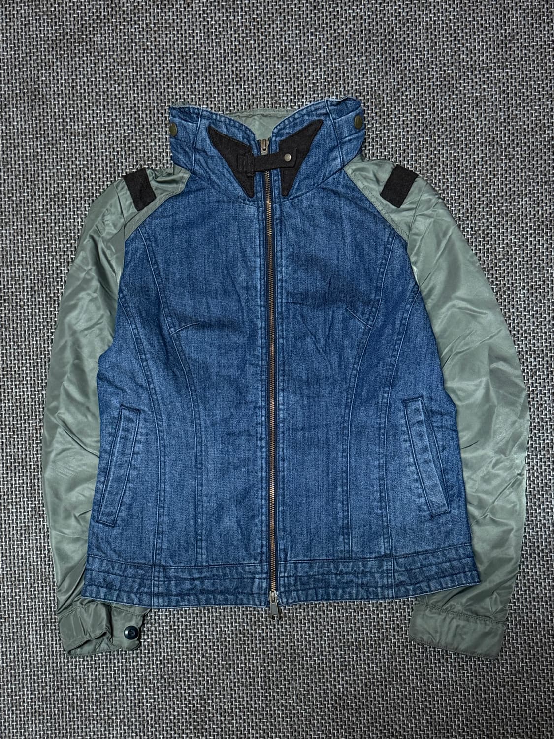 아비렉스 투웨이 후드 나일론 데님 자켓 상품이미지1