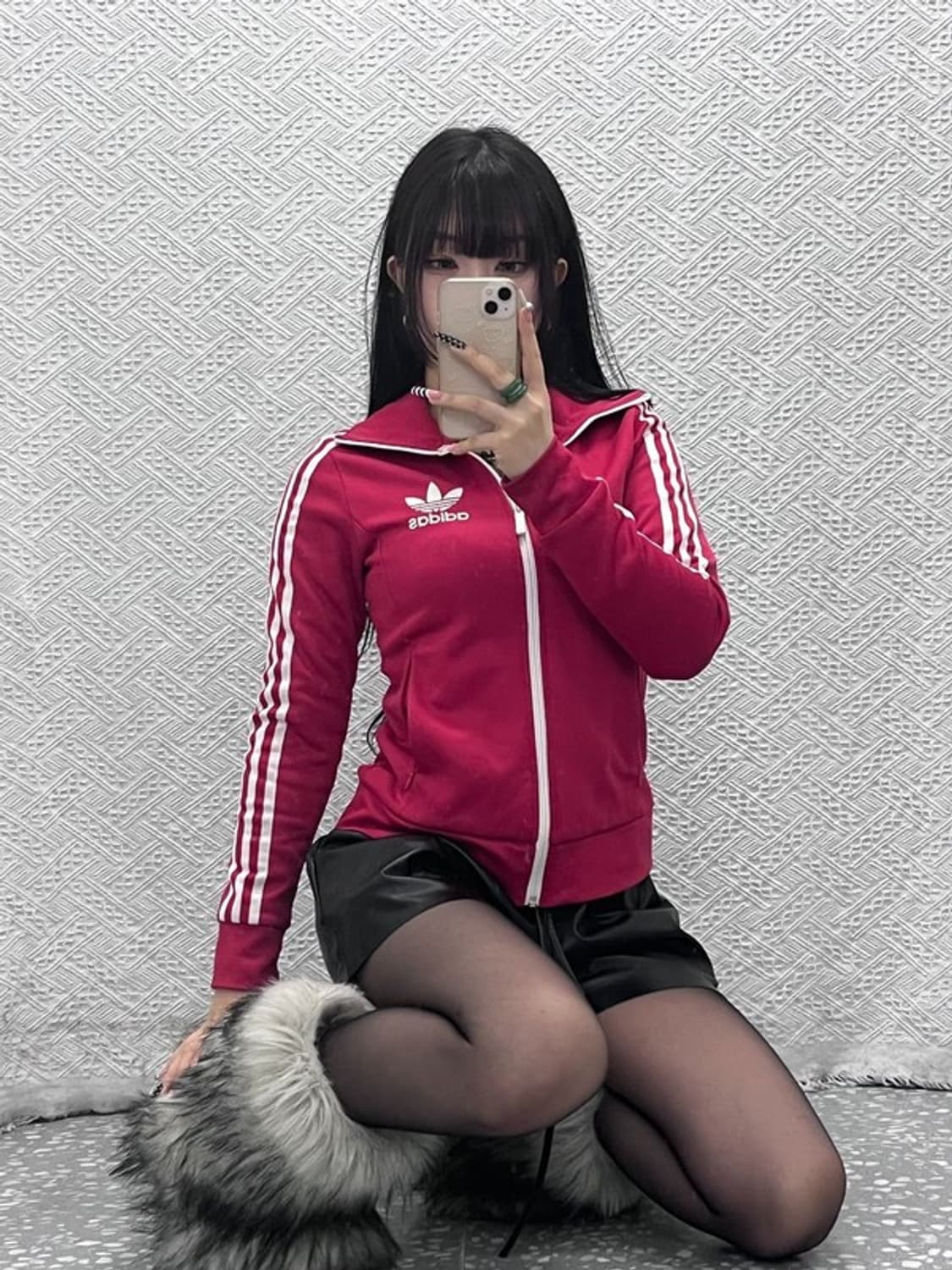 아디다스 Y2K 레트로 00s 유로파 딥핑크 져지 집업 85 C10181 상품이미지2