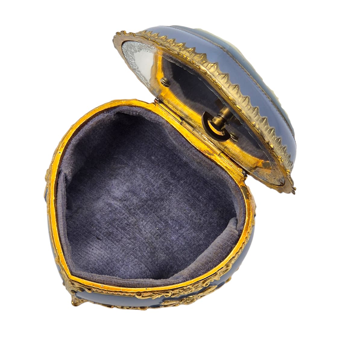 80s 산쿄 엔틱 카메오 하트 오르골 보석함 상품이미지4