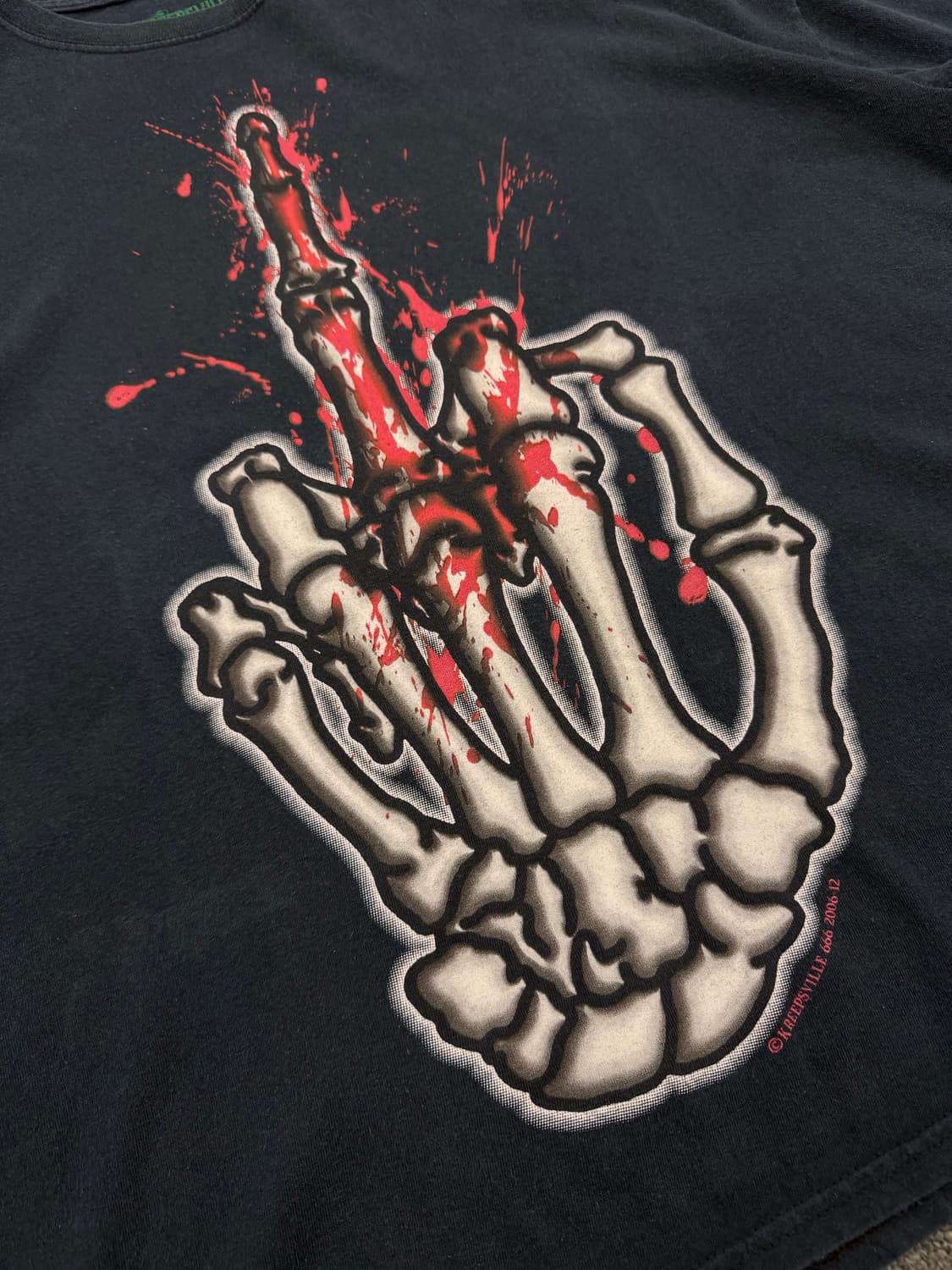 XL) Kreepsville 666 빈티지 스컬 프린팅 반팔 티셔츠 상품이미지3
