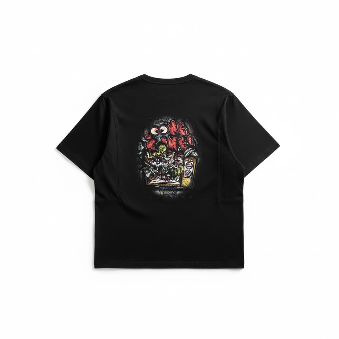SONGZIO 블랙 캐릭터 티셔츠 상품이미지1