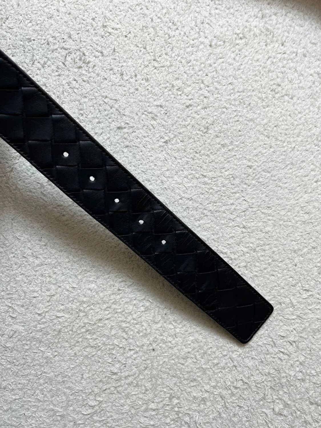 보테가베네타 블랙 인트레치아토 가죽 벨트 A1698 상품이미지4