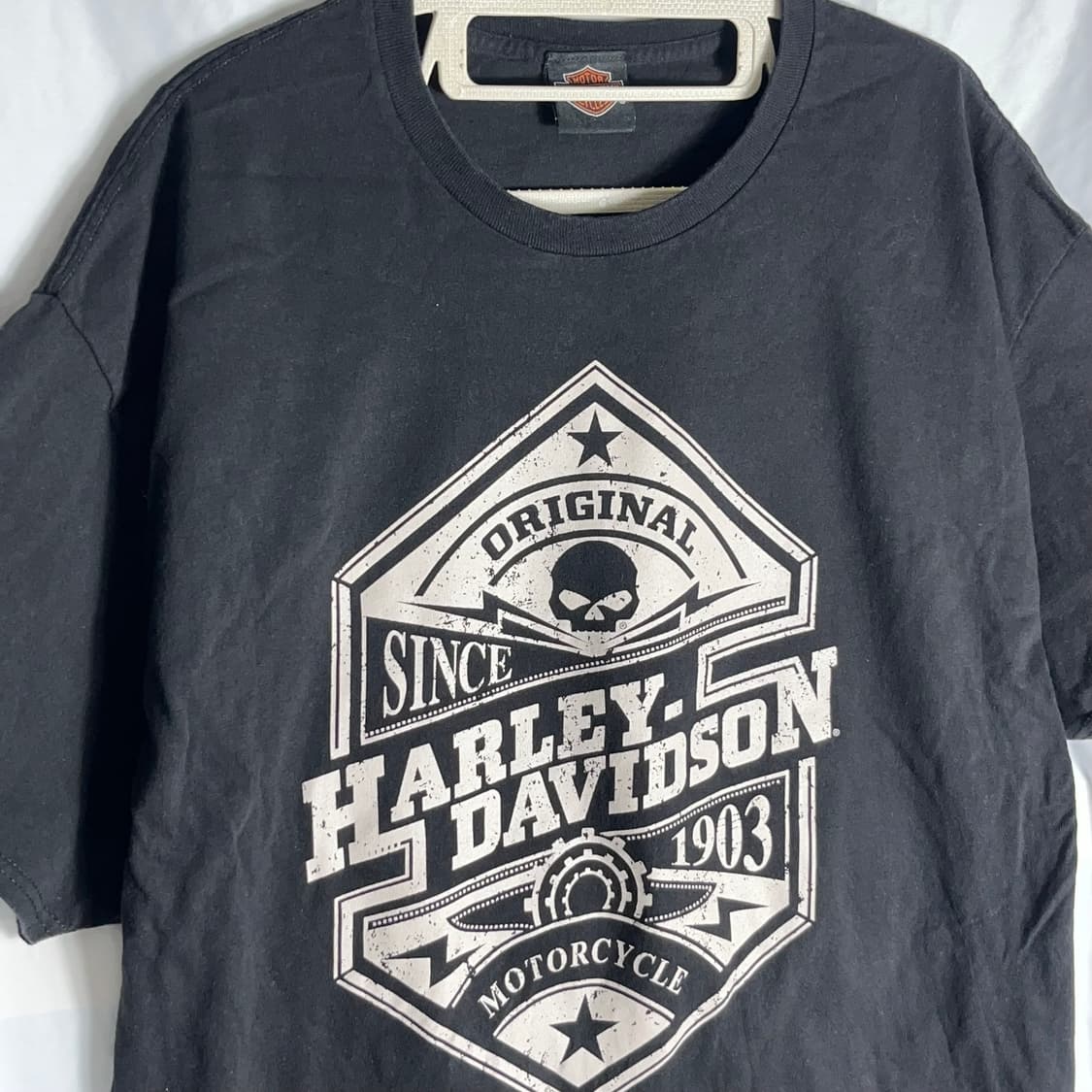 [HARLEY-DAVIDSON] 할리데이비슨 스컬 로고 프린팅 반팔티셔츠 상품이미지2