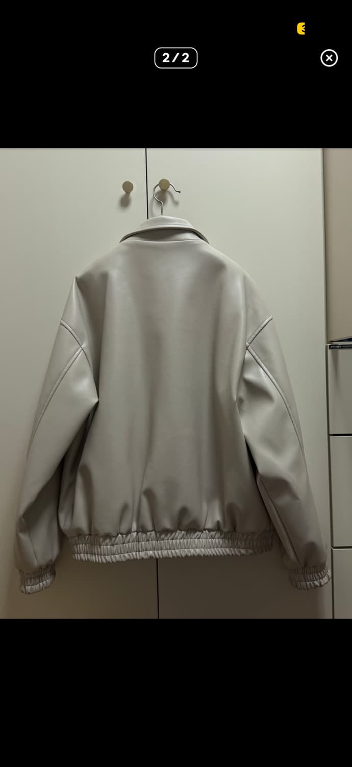 오버핏 레더자켓 상품이미지3