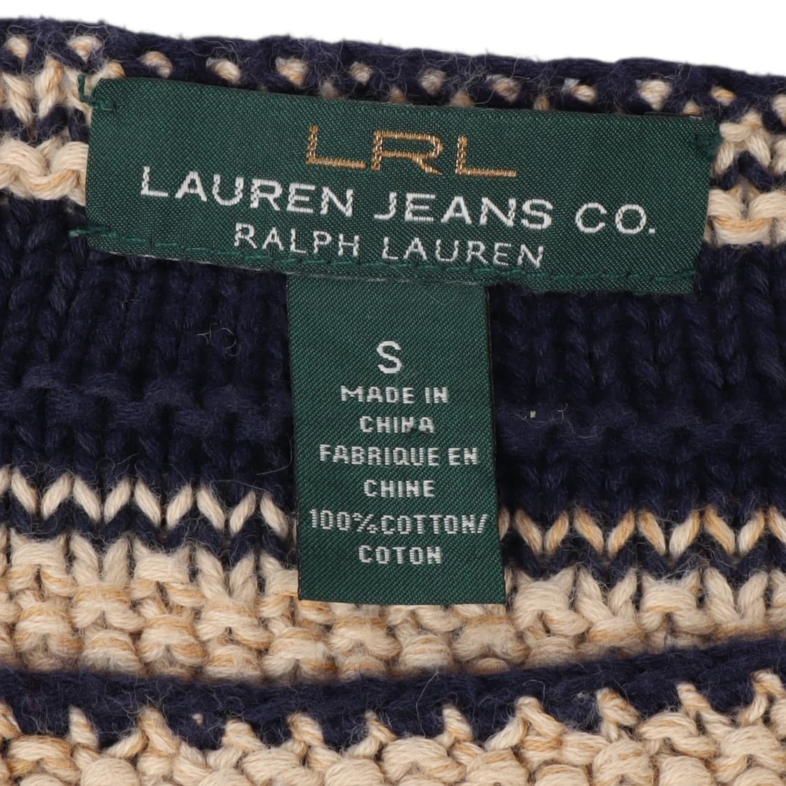 로렌 랄프로렌 베이지 스트라이프 보트넥 니트 상품이미지8