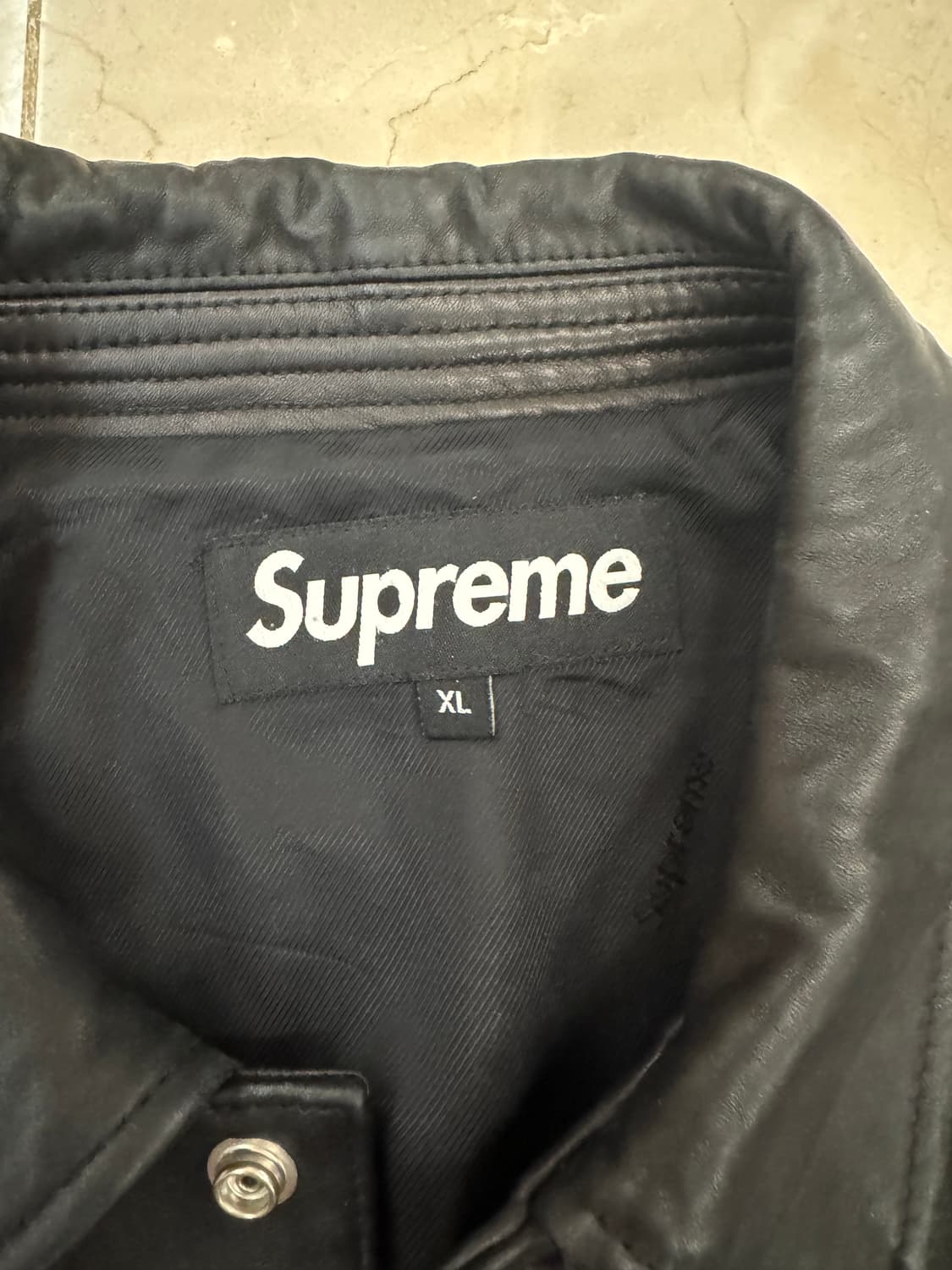 슈프림 레더 트러커 자켓 XL 상품이미지4