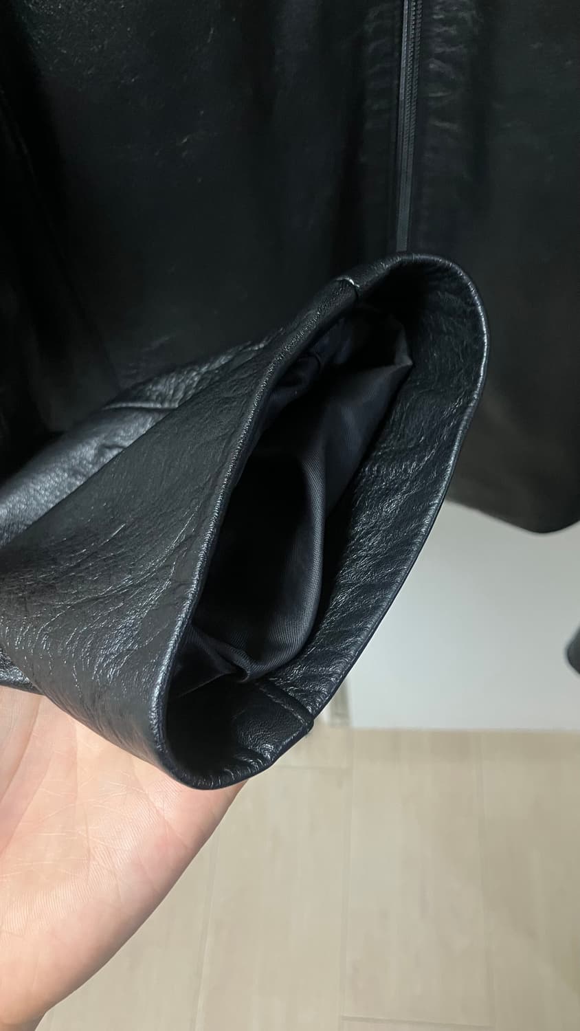 머듈 가죽자켓 블랙 2사이즈 상품이미지3