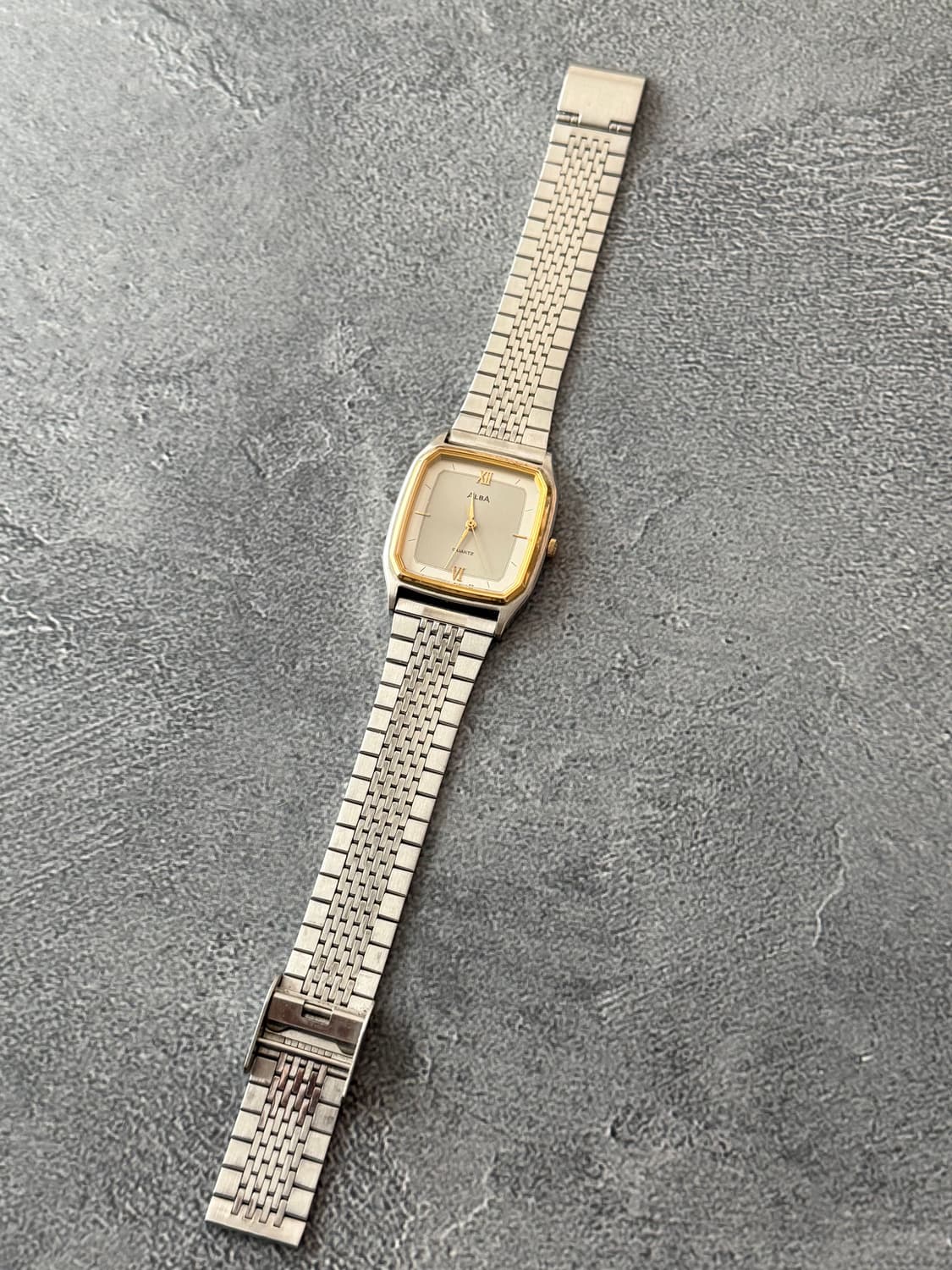 세이코 Seiko ALBA 쿼츠 스퀘어 콤비 상품이미지2