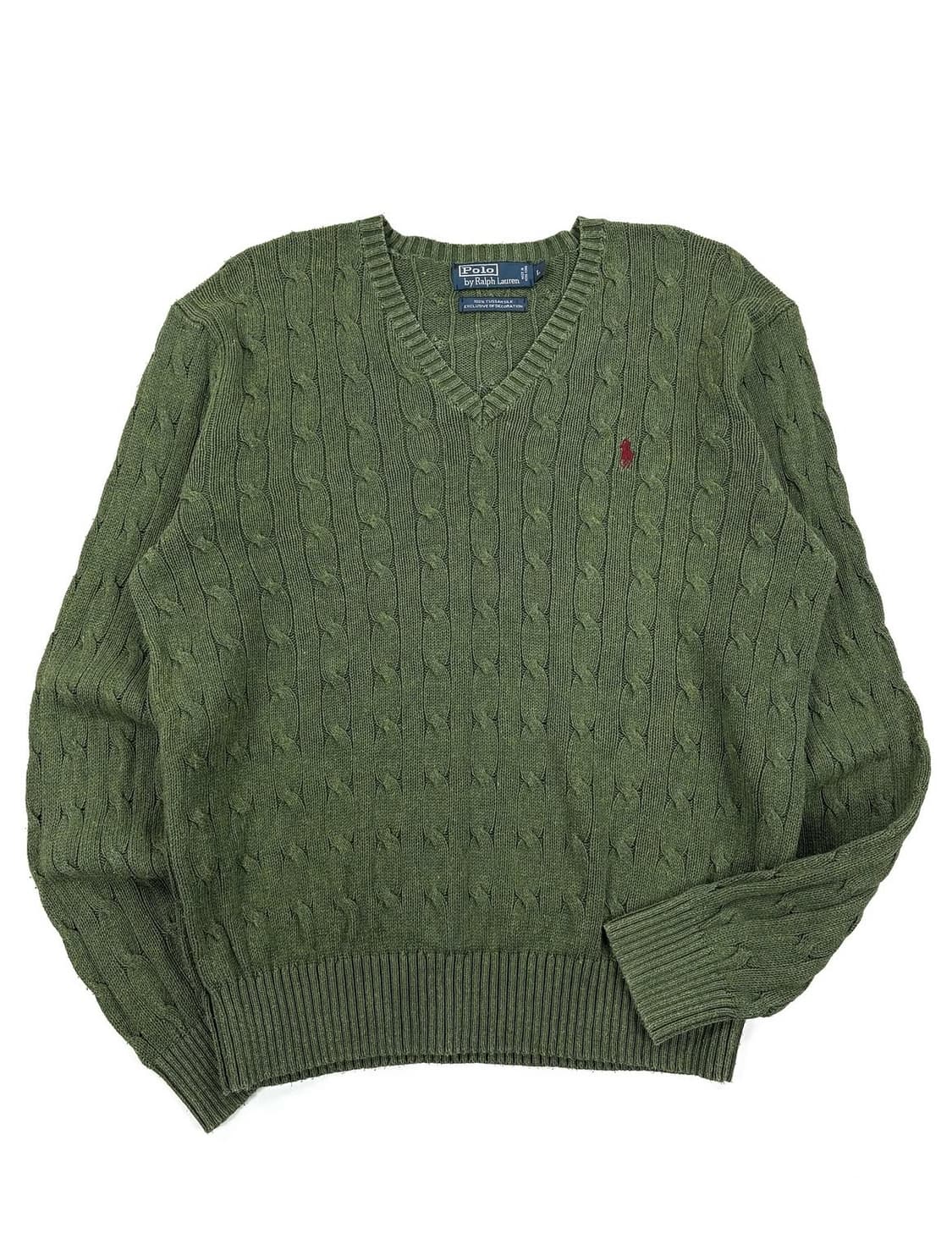 - 폴로 랄프로렌 브이넥 꽈배기 니트   상품이미지1