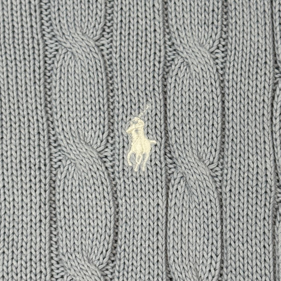 XL) 폴로 랄프로렌 케이블 반팔 니트 하늘색 상품이미지4