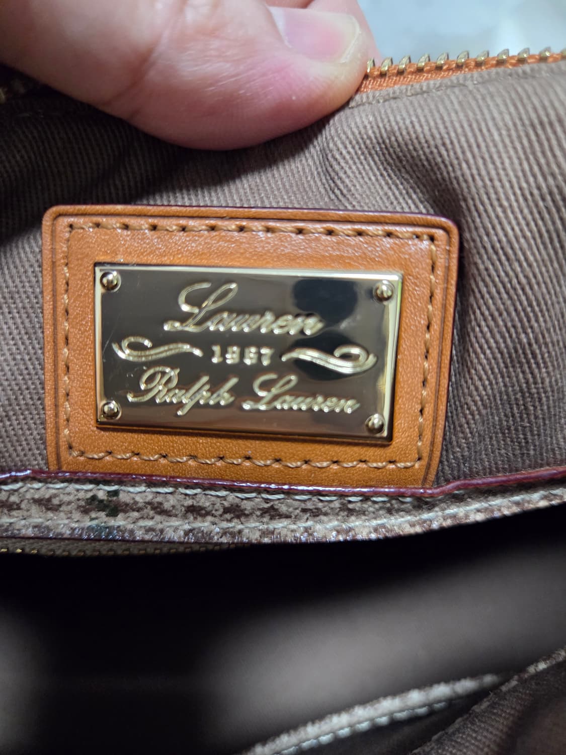 랄프로렌 가죽 캔버스 토트백 상품이미지10