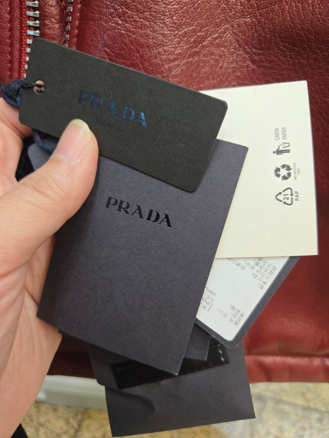 ​[프라다] 새상품급/XL] 22FW 오버사이즈 가죽 롱 봄버 자켓  상품이미지7