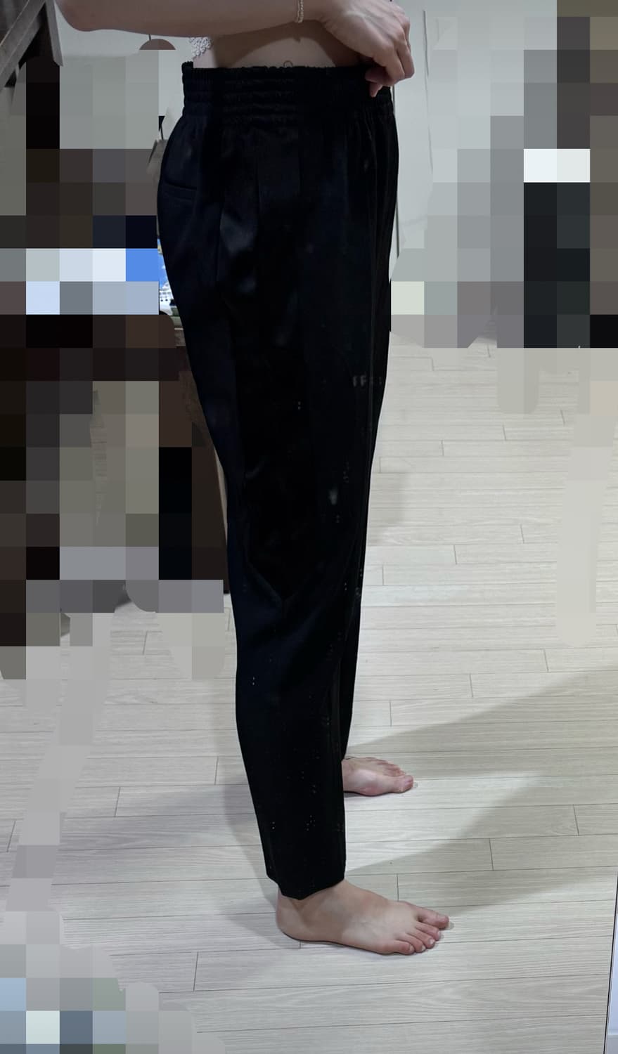 66 정품 지방시 밴딩 허리 블랙 슬랙스 정장 팬츠 바지 상품이미지4